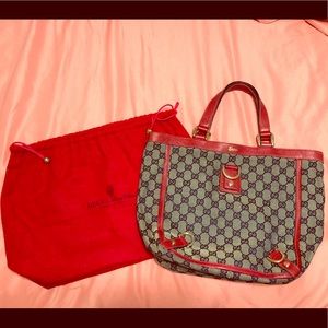 Authentic Gucci GG Jacquard Abbey tote bag